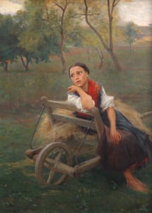 Genre Picture: Girl with a Wheelbarrow, After Work 9003