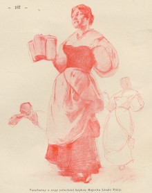 Hofbräuhaus: Studies for the Waitress and Another Figure 110945