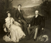 The present painting was originally part of a large group portrait of three members of the de Gramont family that was cut down in 1926 and divided into separate canvases to make way for a large tapestry [8752] [4506] [8761].