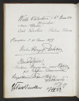 See image file name for page number. Eg: p.14r = p.14 recto; p.14v = p.14 verso (the page numbers correspond to the numbers written in pencil on the top right corners of the right page)

Wilh Valentin   6t Juni 1899.
München
Marie Valentin
Carl Valentin.    Pauline Valentin Rauden   d. 10 Juni 1899
Victor Herzog Ratibor
Hans Prz Ratibor
Marie Herzogin von Ratibor Geb. Gräfin Breunner 
Leopoldine Prssin Ratibor-Lobkowitz 11./VI 99
Gf Thiele-Winkler 15/VI 99
